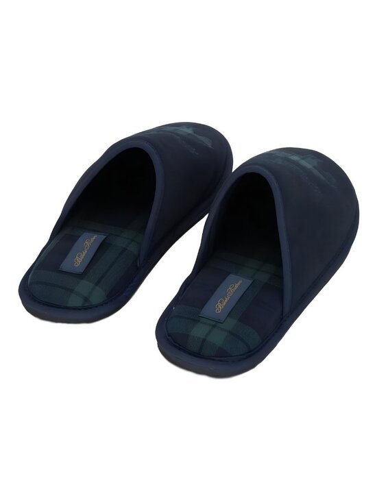 Brooks Brothers Men\'s Suede Slippers Navy Green US 9M EU 42 main image 5